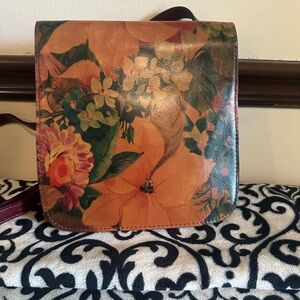 Patricia Nash 100% Genuine Leather Floral Crossbody bag